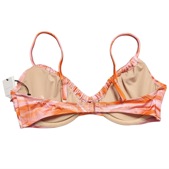 NWT Shade & Shore Women's Upside Down Triangle Swirl Bikini Swim Top 34C - Picture 3 of 4